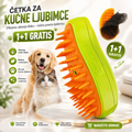 Četka za Kućne Ljubimce na Paru 1+1 GRATIS – Električna Parna Četka za Pse i Mačke | Uklanja Dlaku, Masira i Neguje Krzno