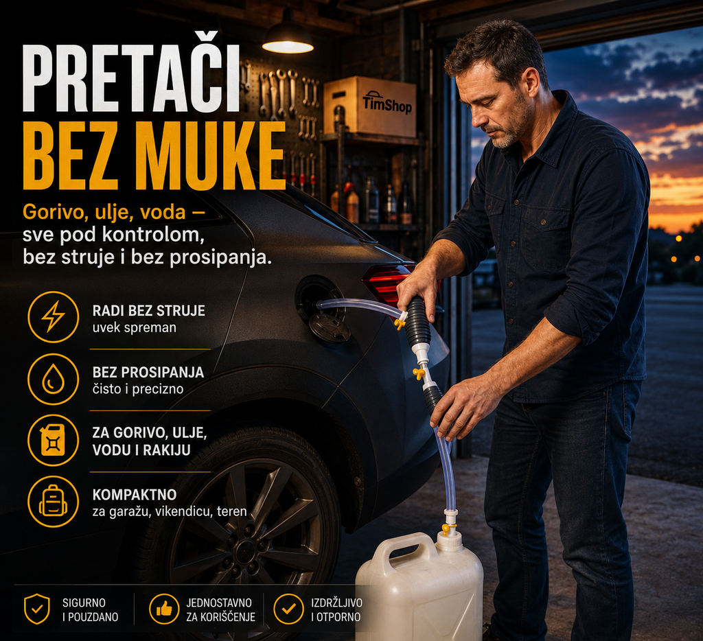 Pumpa za pretakanje goriva i tecnosti 1+1 Gratis