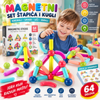 Magnetni set štapića i kugli 64 delova Magnetne kocke