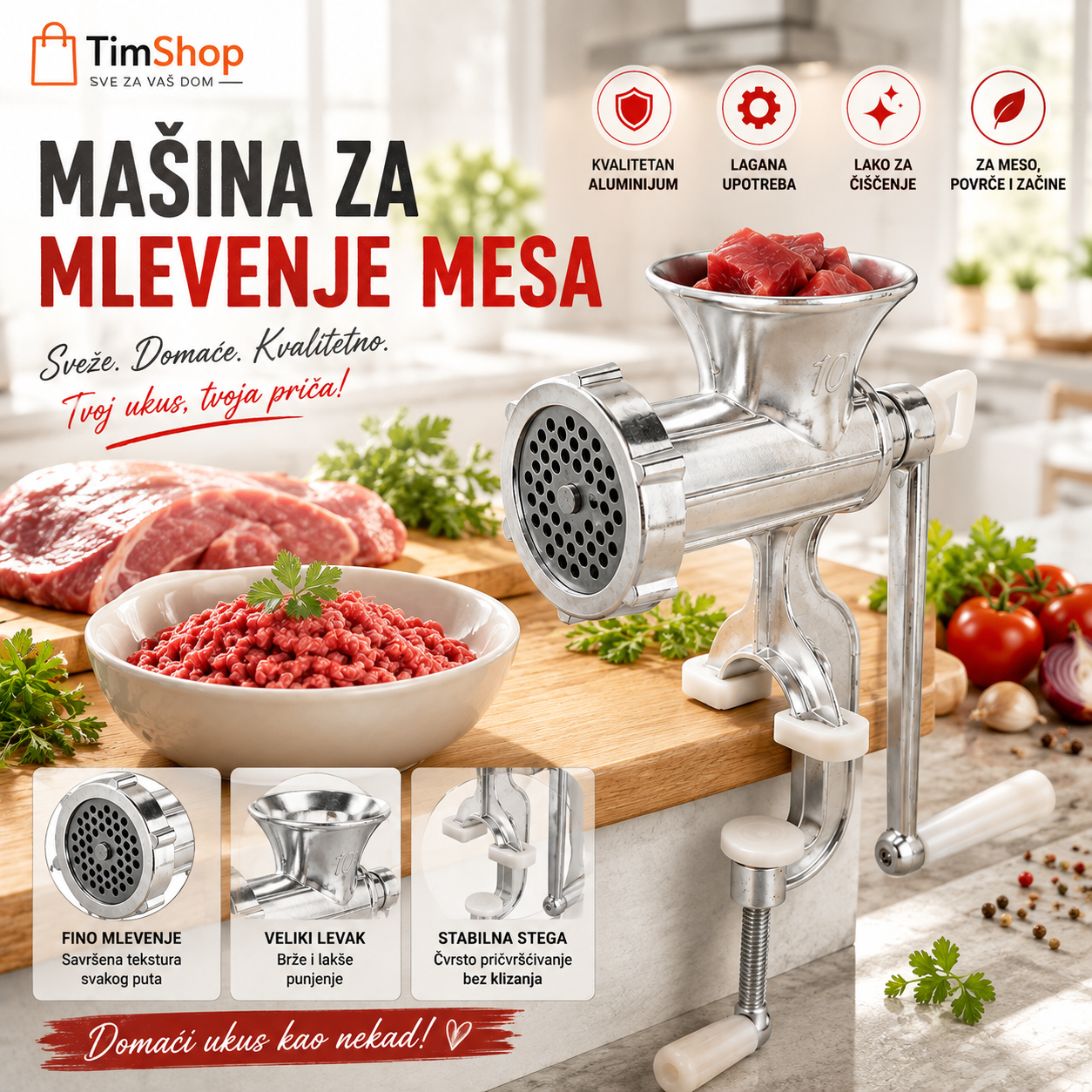 Ručna mašina za mlevenje mesa