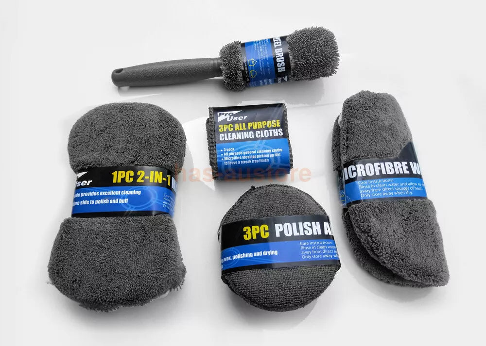 Devetodelni mikrofiber set za pranje kola