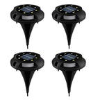 Solarne disk lampe za dvoriste i bastu sa 8 led dioda i bocnim osvetljenjem