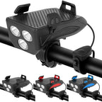 Lampa za bicikl sa 3 led diode, sirena i držač za mobilni