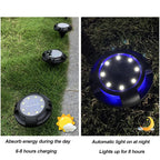 Solarne disk lampe za dvoriste i bastu sa 8 led dioda i bocnim osvetljenjem